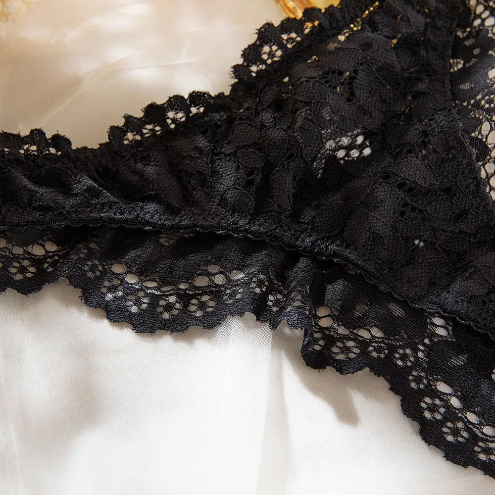Sexy High Quality Embroidered Lace Women Bra Set New Style See-Through 2 Piece Lingerie