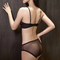 Embroidery Lace Trim Breathable Bra Erotic French Deep V Gathered Lace Ultra-Thin for Women Soft Sexy Set Underwear Lingerie