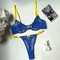 Wholesale Transparent Mesh Underwear Set for Woman Sexy Contrast Color 2PCS Lingerie