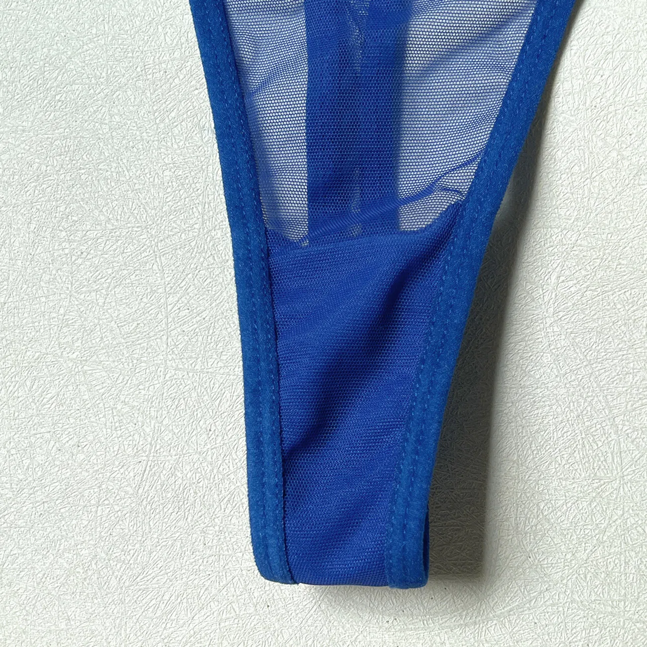 Wholesale Transparent Mesh Underwear Set for Woman Sexy Contrast Color 2PCS Lingerie