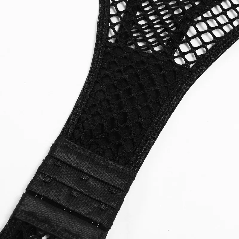 Sexy Erotic Fishnet Transparent Hollow out Bodysuit Hot Fashion Crotchless Woman Lingerie