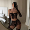 Sexy Transparent Long Tassel Underwear Set for Woman Wholesale Hollow out Lingerie
