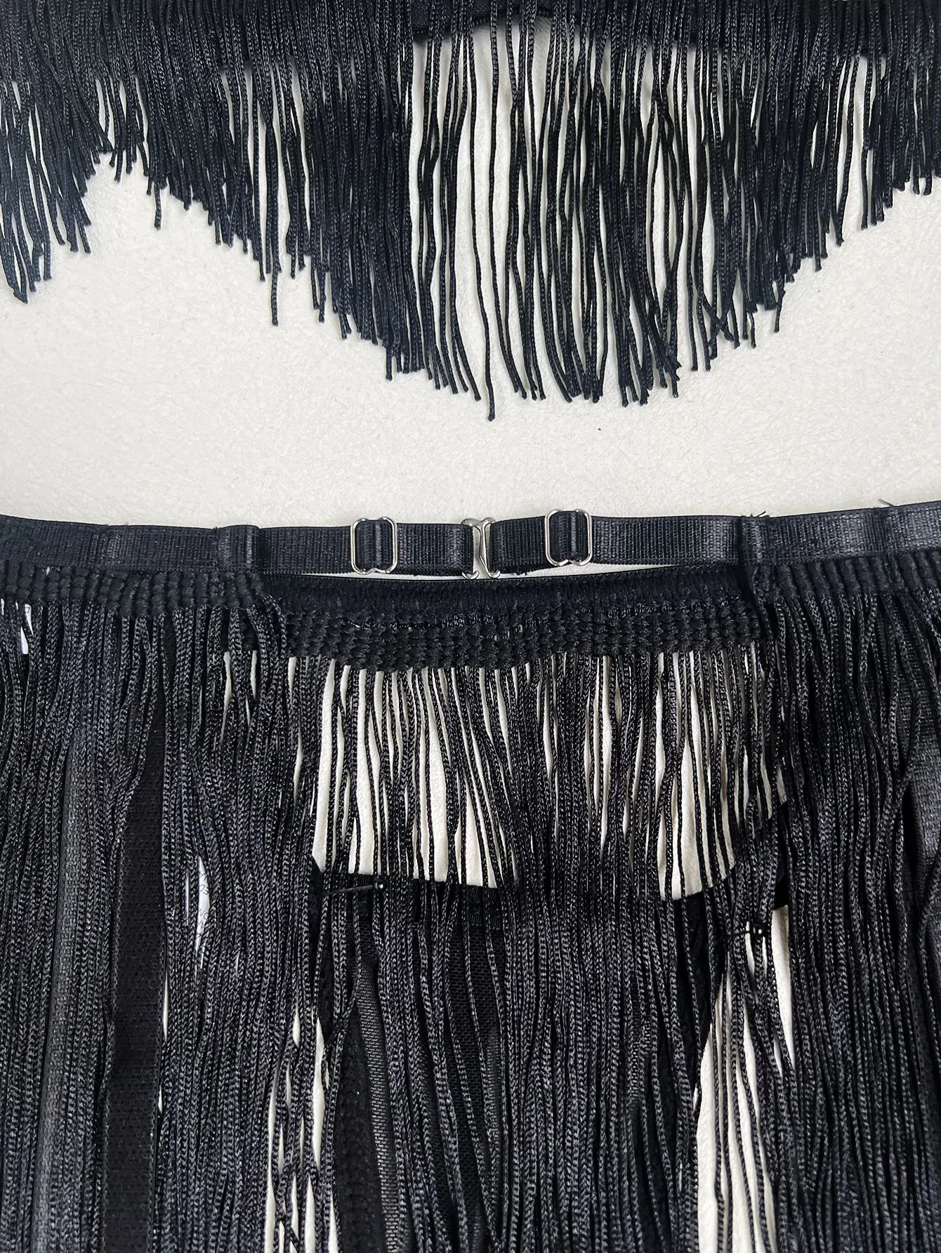 Sexy Transparent Long Tassel Underwear Set for Woman Wholesale Hollow out Lingerie