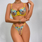 Sexy Satin Stitching See Through Underwear Set Wholesale Embroidery Color Contrast Lingerie