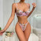 Sexy Floral Embroidery Woman Bra Set Wholesale Transparent Thin Satin Two-Piece Lingerie