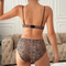 Ladies Summer Sexy Satin Leopard Bra Set Seamless Simple Beautiful Back Underwear