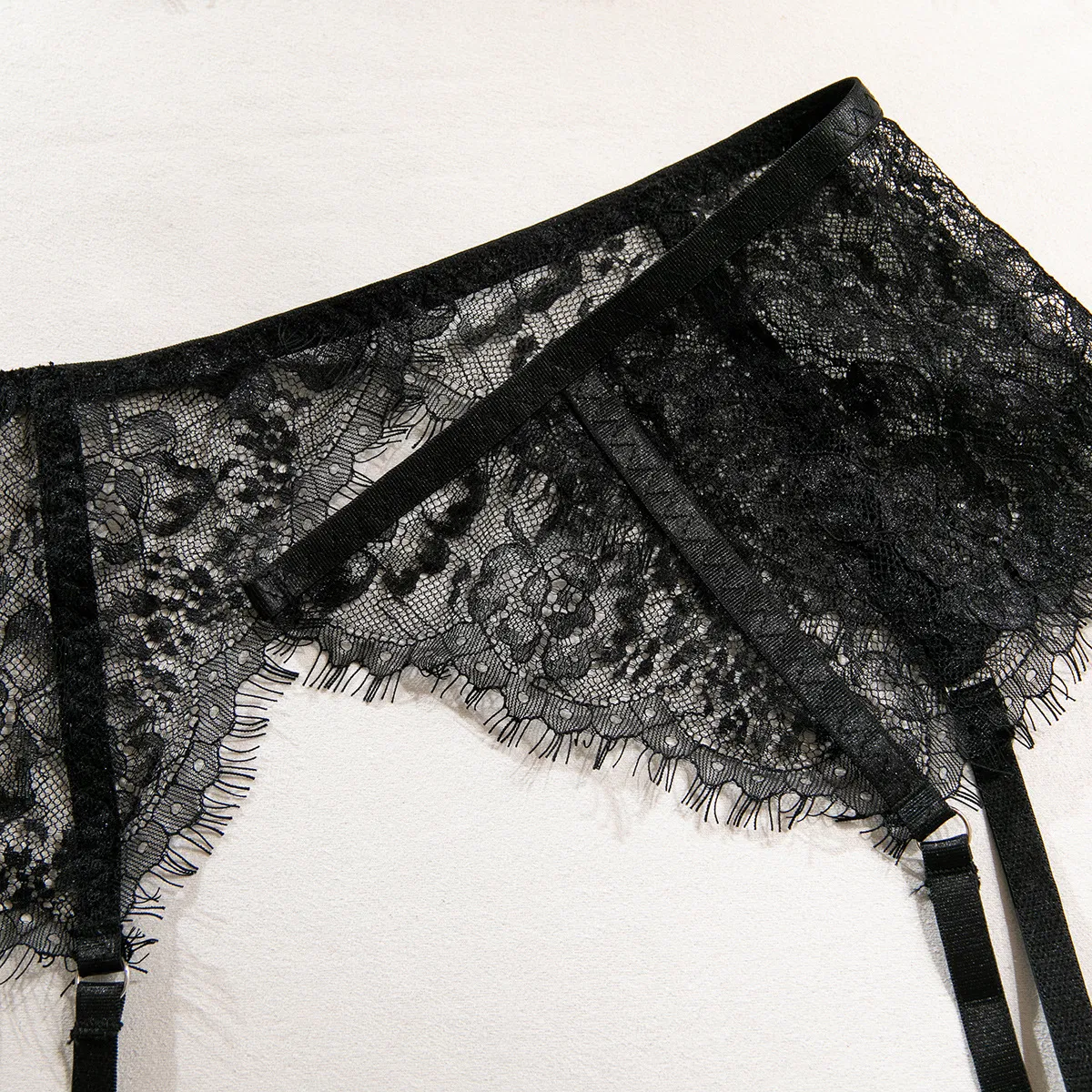 Sexy Eyelash Lace Solid Color Underwear Set Wholesale Flower Embroidery Lingerie