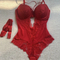Wholesale Sexy French Bow Transparent Lace Lingerie Factory Directly Women Bodysuit