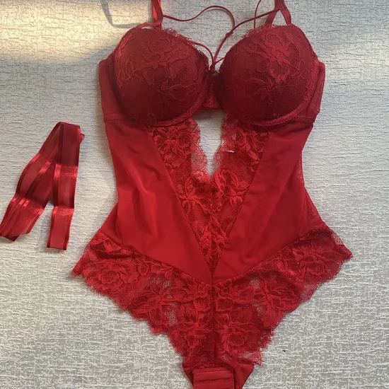 Wholesale Sexy French Bow Transparent Lace Lingerie Factory Directly Women Bodysuit