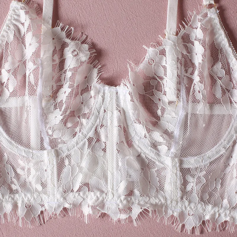 Sexy Fish Bone Embroidery Lace Underwear Wholesale Woman's Lingerie