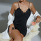 Sexy V-Neck Solid Color Milk Silk Sleepwear Dress New Fashion Lace Women Nightwear
