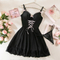 Sexy Bow Mesh See-Through Dress Underwear Set Hot Women Two-Piece Lingerie
