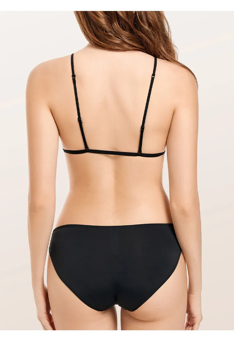 Wholesale French New Style Front Buttons Ultra-Thin Bra Set Sexy Underwaer Lingerie