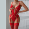 Wholesale Hollow out One Piece Underwear Set for Woman Sexy Embroidery Transparent Lingerie