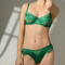 New Style Satin Patchwork Sexy Bra Underwear Ultra-Thin Set for Women French Lace Lingerie