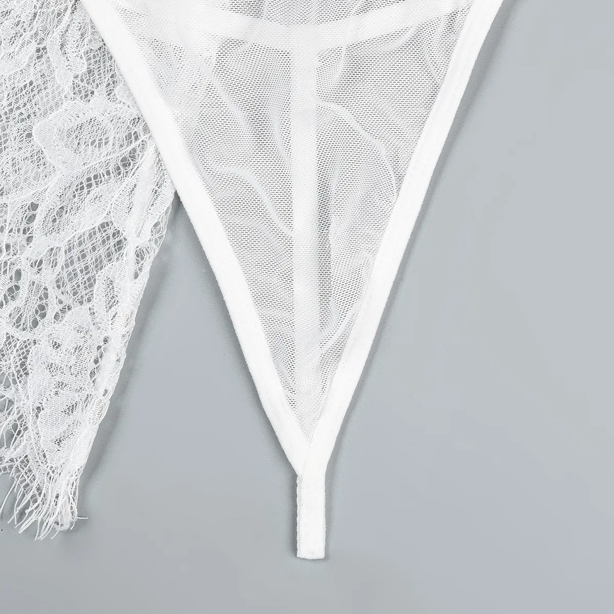 Wholesale See Through Eyelash Lace Underwear Set Sexy Suspender Skirt Woman Lingerie