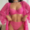 French for Women Transparent Lace Romantic See-Through Underwear Bra Set Sexy Lingerie
