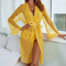 Wholesale Lace Dress Long Transparent Sleepwear Sexy Woman Lingerie Set with Robe