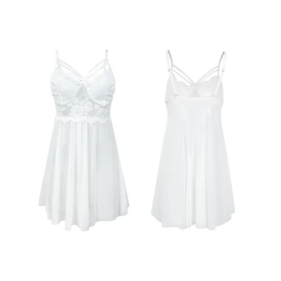 Sexy See-Through Embroidery Lace Sleepwear Best Selling Hollow Women Nightwear