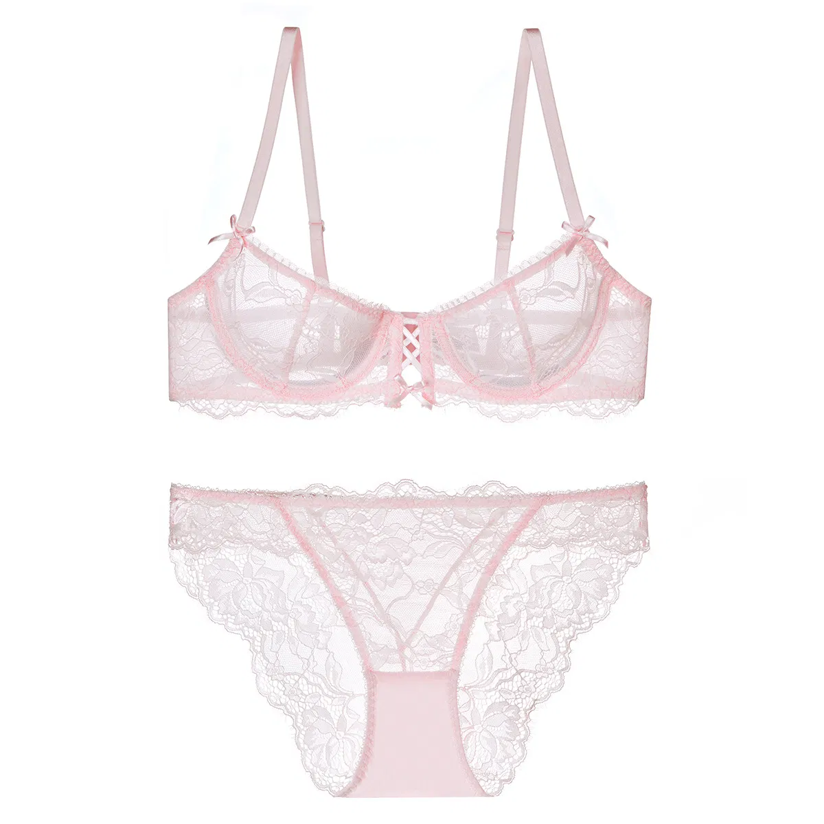 Sexy Ultra-Thin Temptation Underwear Bra Set Lingerie for Women French Lace Lingerie