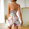 Sexy See-Through Mesh Suspender Dress Sleepwear New Floral Print with Lace Nightwear