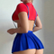 Wholesale Erotic Crop Top and Skirt Uniform Underwear Set for Woman Sexy Women's Lingerie