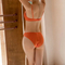 French Style U-Shaped Transparent Eyelash Lace Seduction for Women Soft Bra Breathable Ultra-Thin Set Sexy Underwear Lingerie