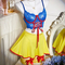 Sexy Erotic See-Through Bra Set for Role Play New Short Skirt Woman Lingerie