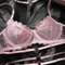 Hot Fashion Love Heart Halter Woman Bra Set Sexy See-Through Embroidered Lingerie
