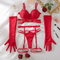 Wholesale Leather Crocodile Pattern Woman Bra Panty Set Sexy Backless Garter Lingerie