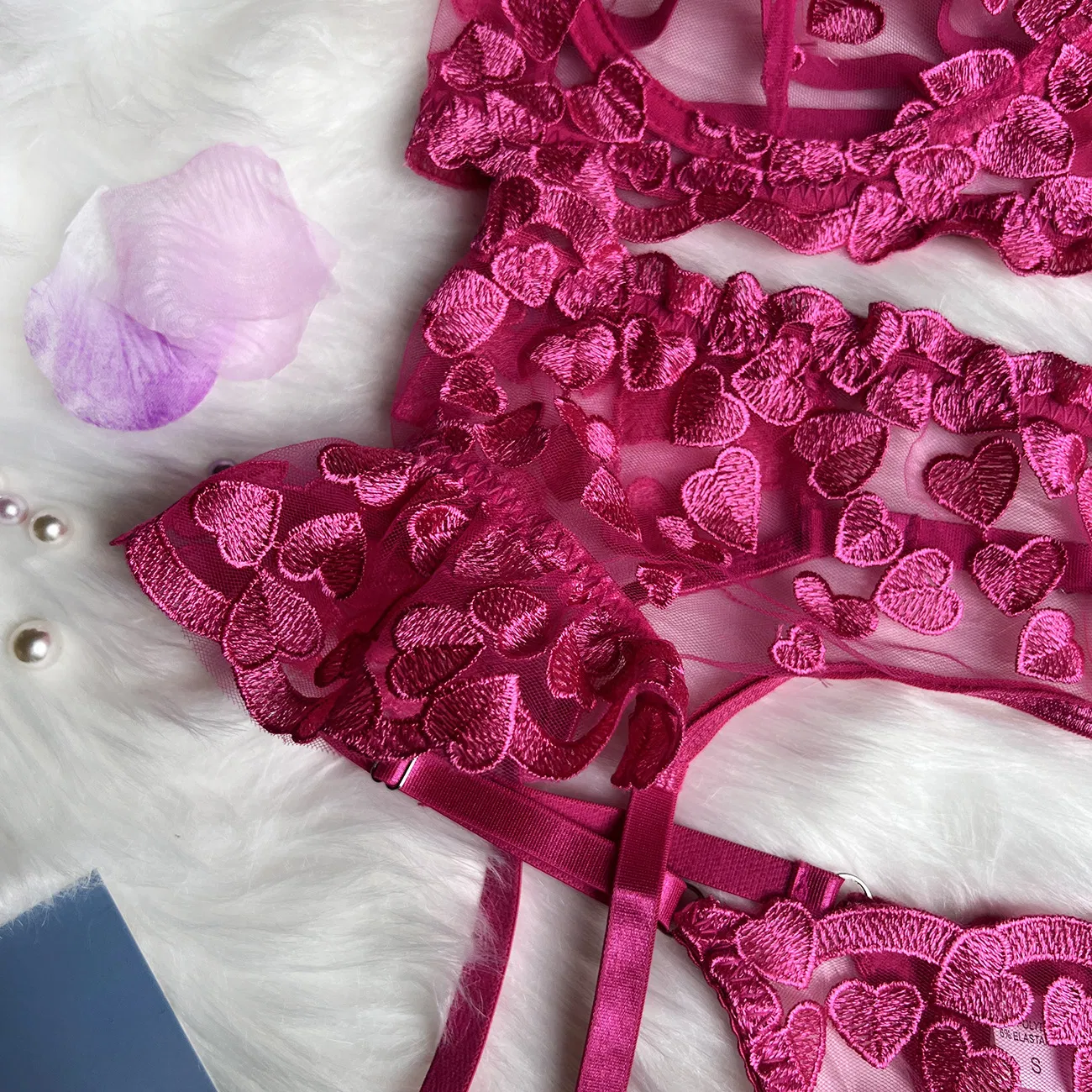 Wholesale See-Through Embroidery Lace Underwear Set for Woman Sexy Ultral-Thin Mesh Lingerie