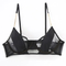 French Smooth See-Through Mesh Gathering Breathable for Women Soft Bra Breathable Ultra-Thin Thongs Set Sexy Underwear Lingerie