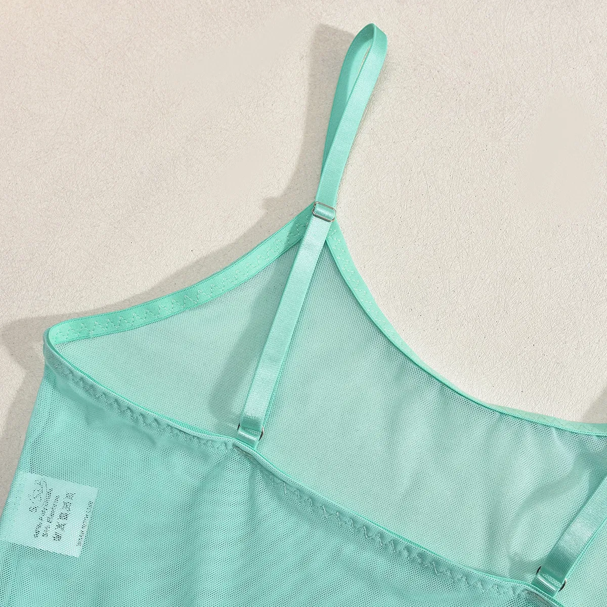 New Ultral-Thin Solid Color Lingerie Sexy See-Through Mesh Woman's One Piece Bodysuit