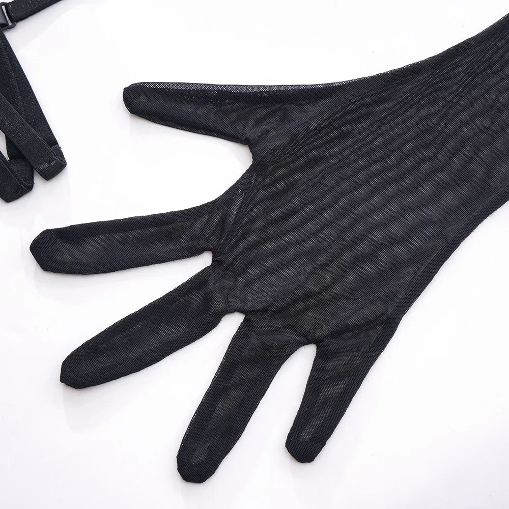 Wholesale Transparent Underwear Set with Gloves for Woman Sexy Hollow out Lingerie