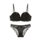 French Ladies Smooth U-Shaped Lace Trim Sexy Breathable Gathering for Women Soft Bra Ultra-Thin Set Sexy Underwear Lingerie