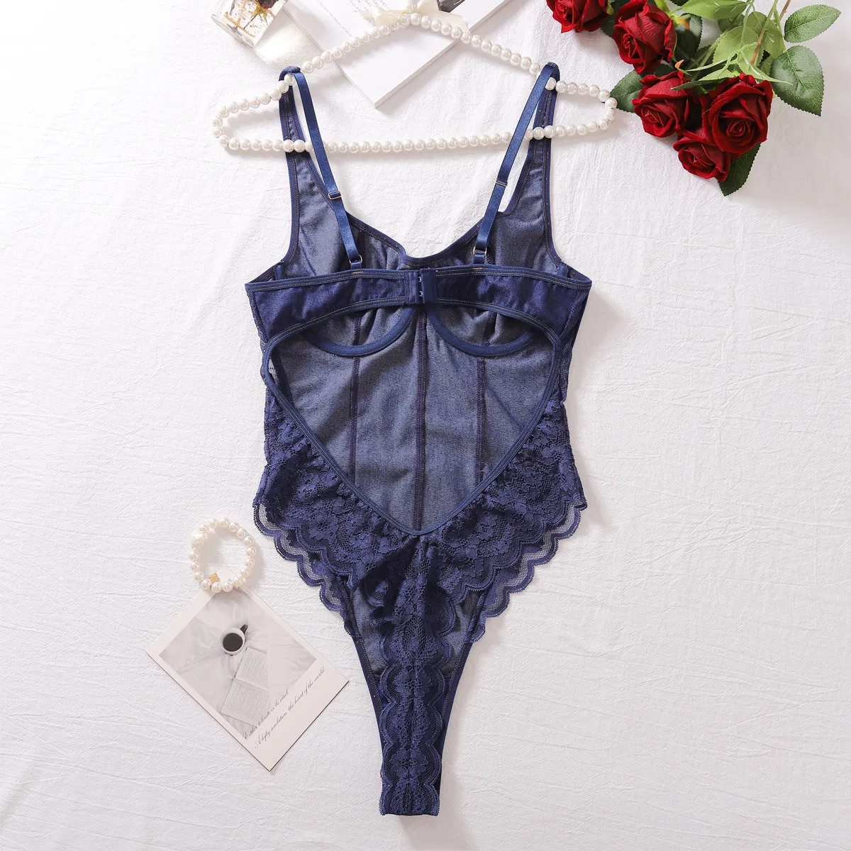 Sexy Cowboy Color Suspender Lingerie Set Hot Shaping Slimming Woman Bodysuit