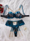 Wholesale See-Through Mesh Chain Underwear Thong Garter Set Sexy Women's Lingerie