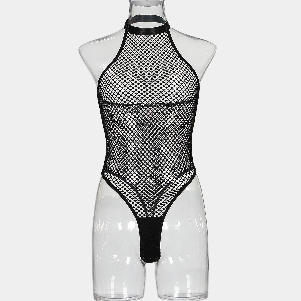 Sexy Erotic Fishnet Transparent Hollow out Bodysuit Hot Fashion Crotchless Woman Lingerie