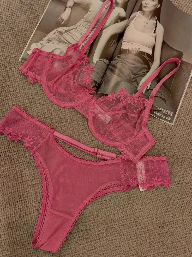 Wholesale Sexy Lace Underwear Erotic Set Women Transparent Mesh Mature Lingerie