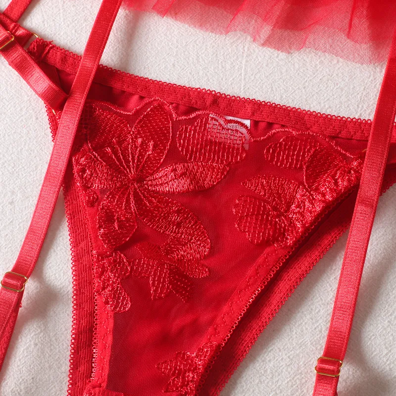 Women Sexy Newest Underwear Set Wholesale Transparent Mesh Skirt Lingerie