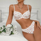 Sexy Ultra-Thin Transparent Mesh 2 PCS Bra and Panty Set New Style Wholesale Woman's Lingerie