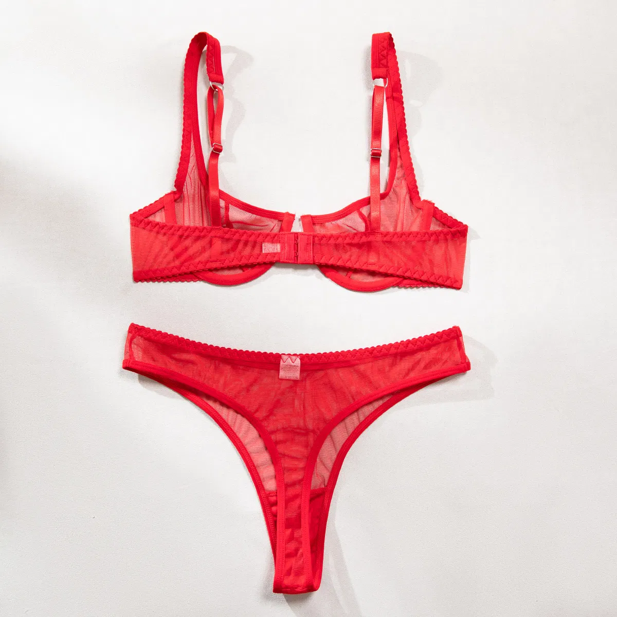 Wholesale See-Through Women's Underwear Set Sexy Ultral-Thin 2PCS Lingerie