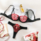 New Floral Embroidery Ultra Thin 2PCS Underwear Set for Woman Sexy Transparent Lingerie