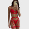 Sexy Underwear New Bra Panty Set Underwear Wholesale Metal Woman's 4PCS Lingerie