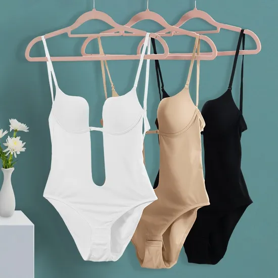 Seamless Breathable Tummy Control Abdomen Push up Backless Shapewear Sexy Bodysuit for Women