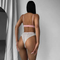 Wholesale Ultra Thin Underwear Set Sexy Flower Embroidery See Through Lingerie