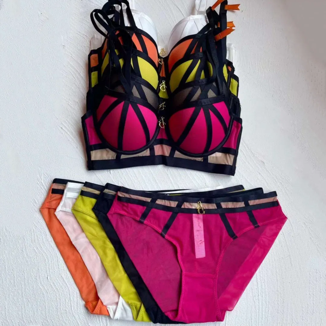 High Quality Women's Underwear Push up Bra and Panties Set Thick Cup Lingerie