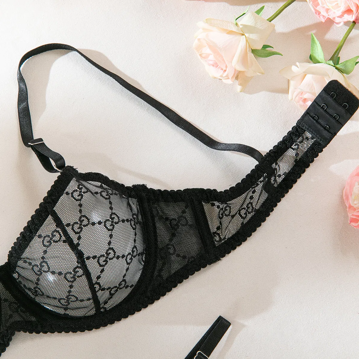 Wholesale Ladies Underwear Set Sexy Newest See-Through Mesh Women Lingerie