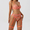 Wholesale See-Through Mesh Embroidery Bra Set Sexy Three-Piece Woman's Lingerie