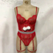 Sexy Embroidered Woman's Underwear Set Wholesale High Quality Christmas One Piece Lingerie